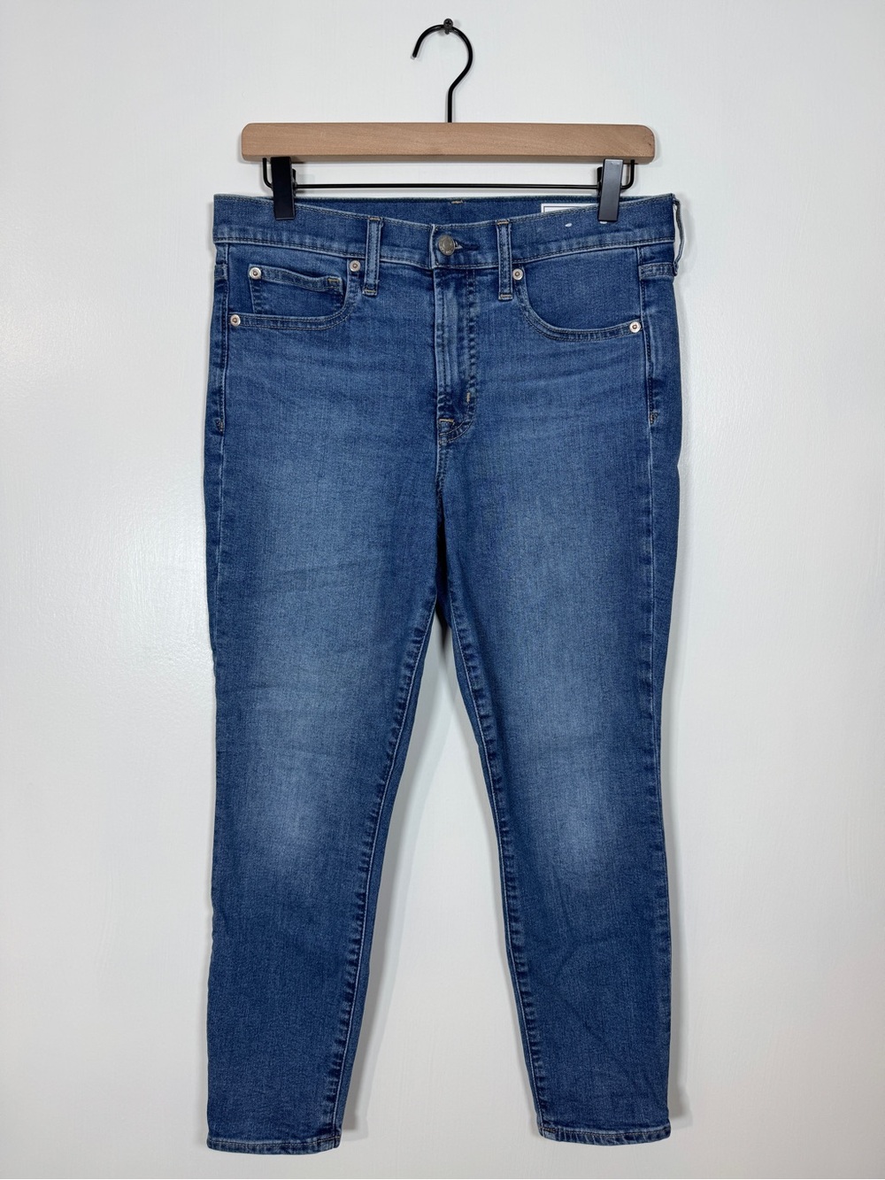 WJ445 {GAP} "True Skinny High Rise" Short Petite Blue Stretch Denim Jeans